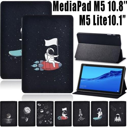 Tablet Case for Huawei MediaPad M5 10.8 Inch/MediaPad M5 Lite 10.1 Inch PU Leather Protective Case + Free Stylus