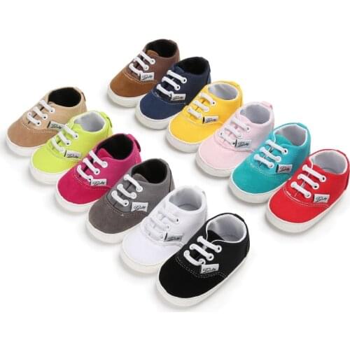 Spring and Autumn 0-1 years old boys and girls rubber soles non-slip casual toddler shoes baby solid color toddler shoes