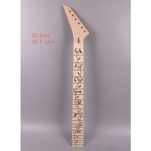 Electric guitar neck replacement 22 fret 25.5" Truss Rod Maple Left Hand new
