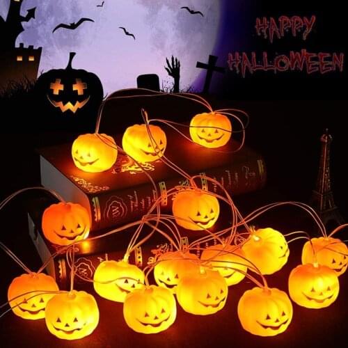1M 10LED Pumpkin Light String Halloween Holiday Fairy Lights Manual Style for Halloween Holiday Garden Home Decor