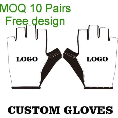 CUSTOMIZED PRO Team Sports Half Finger Cycling Jersey Gloves MTB Road Mountain Bike Bicycle Gel Gloves