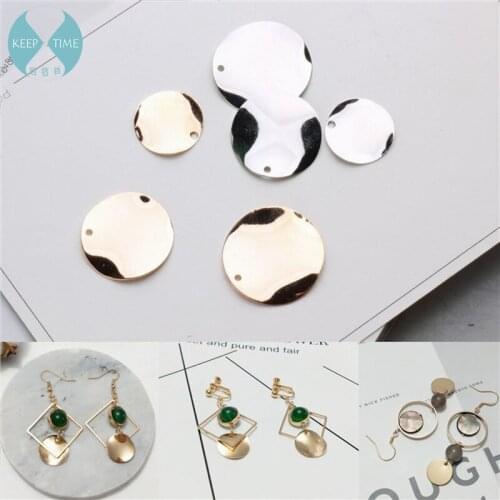 Ritoule Minimalist diy geometric circular shaped copper wafer pendant earrings earrings handmade jewelry accessories material
