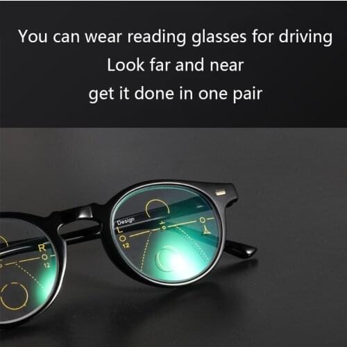 Progressive Multifocus Reading Glasses Blue Light Blocking Presbyopic for Women Men Multifocal Readers