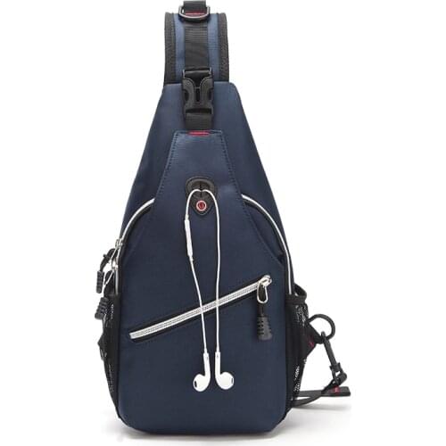 2019 New Men 's chest bag leisure Messenger bag multi - functional shoulder bag Oxford cloth