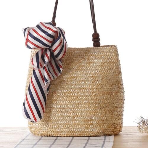 OCEHNUU New Handmade Rattan Straw Bag For Women Purses Summer Ladies Shoulder Bags Fashion Messenger Beach Bag Female Bolso Paja