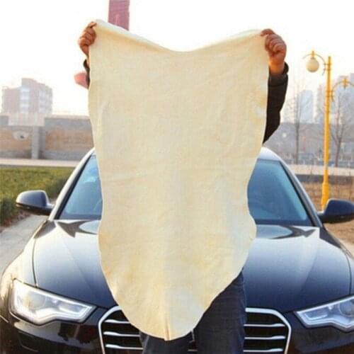 New Natural Chamois Leather Streak Free Lint Free Car Cleaning Cloth Genuine Wash Suede Absorbent Quick Dry Towel