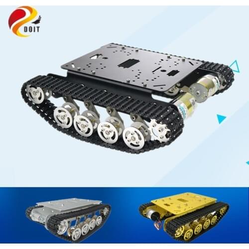 DOIT New Design Damping Robot Tank Car Chassis TS100 with Shock Suspension Caterpillar Tractor Track Clawler RC