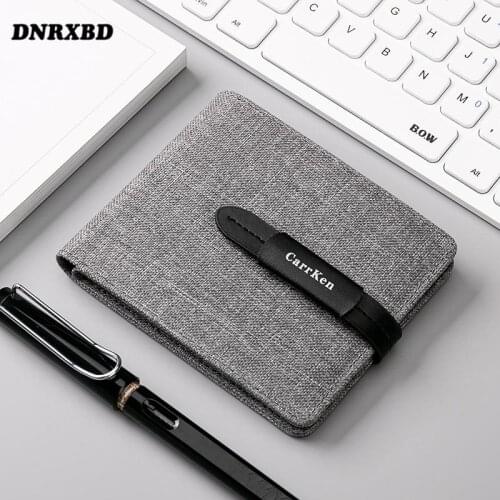 New Men Wallets Three Fold Small Wallet Coin Bag drawstring Short Male Wallet oxford fabric Card Holder Purse portefeuille homme
