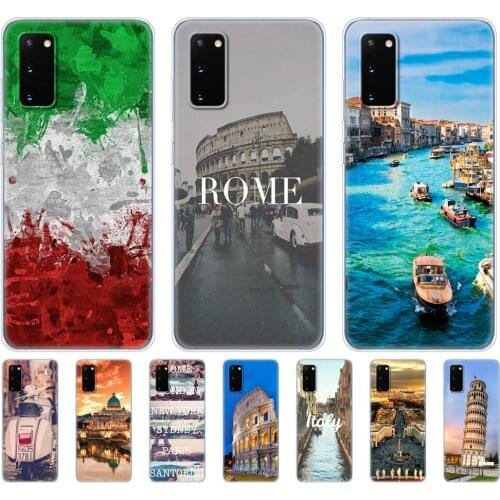 Silicon Case For samsung galaxy S20 PLUS Ultra S10 lite Phone Cover For samsung note 10 plus lite Case italy rome pisa tower