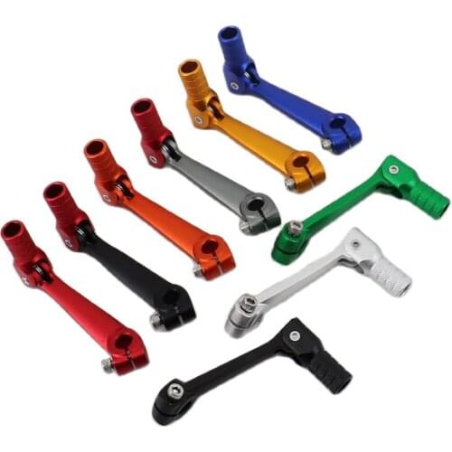 10mm CNC Folding Aluminum Gear Shift Lever Gear Shift Lever Fit For Kayo T2 T4 T4L ATV Dirt Bike Pit Bikes Gear Lever Motorcycle