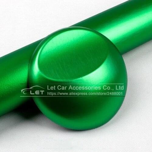 Car styling chrome Green Brushed Metallic Vinyl Film car Sticker decal Bubble Free Brushed Metallic Car Wrapping foil