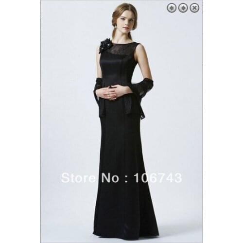 Free shipping Formal party prom gown elegant 2018 new brides vestidos formales long black vestido de noiva bridesmaid dresses