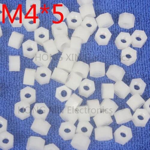 M4*5 white 1pcs Nylon Standoff Spacer Standard M4 Plastic Female-Female 5mm Standoff Repair accessory High Quality