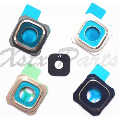 10PCS Back Camera Frame Holder Glass Lens for Samsung Galaxy S6 edge Plus G928 Camera Glass Lens Cover
