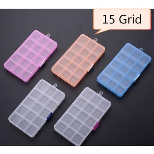 15 grid plastic transparent box Creative storage detachable sorting parts lattice box component storage SN1384