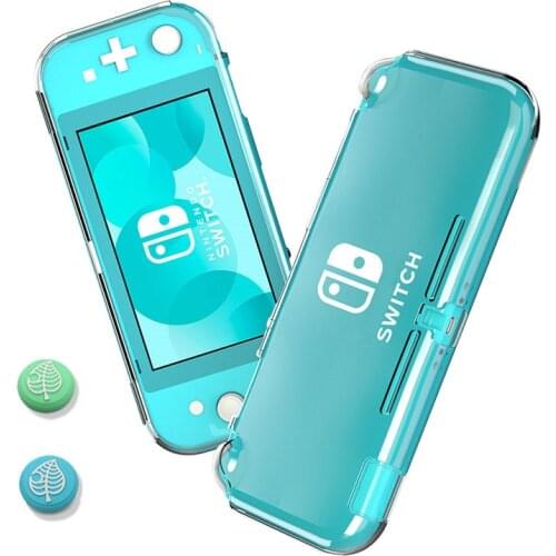 3 in 1 Clear New for Nintend Switch Lite Crystal Clear TPU Skin Cover Shell Grip Case and Free Grip Caps for Nintend Switch Lite