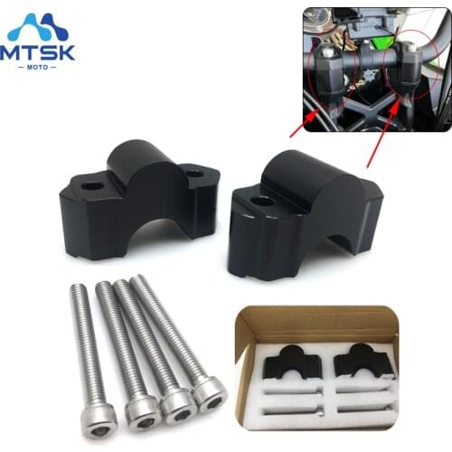 Motorcycle CNC Aluminium Handle Bar Clamp Raised Extend Handlebar Mount Riser For Kawasaki Versys 1000 Versys1000 2015-2018