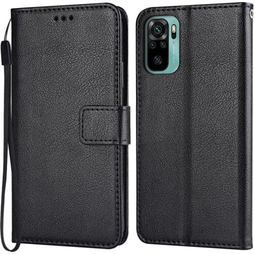 Flip Wallet PU Leather Case for Xiaomi Redmi Note 10 10S 10 S 6.43'' Funda Stand Business Phone Holster Stripe Protect Cover