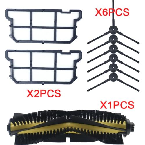 For ilife v7s v7 v7s pro robot Vacuum Cleaner Parts kit Main Brush+Side Brush+Hepa filter for Chuwi ILIFE v7s pro accessories
