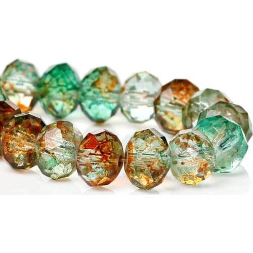 DoreenBeads Crystal Glass Loose Beads Round Multicolor Faceted About 8mm Dia,Hole about:1.5mm,42.5cm(16 6/8"),2 Strands