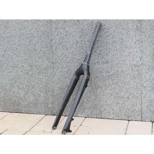FK-010 : 3K Carbon Matt Cycling Mountain Bike Bicycle MTB Fork for 26" wheel 1 1/8" ~ 1 1/2" steerer fork