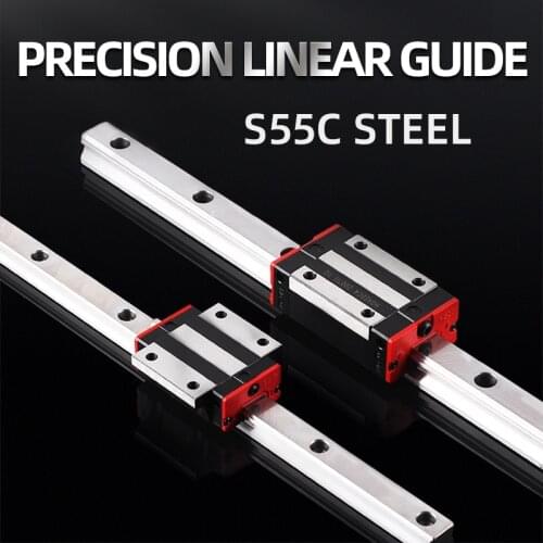 HGR15 HGR20 HGR25 Square Linear Guide Rail W+4pc HGH15CA hgh20ca hgh25ca /flang HGW15CC HGW20cc HGW25CA CNC Router Engraving 1pc