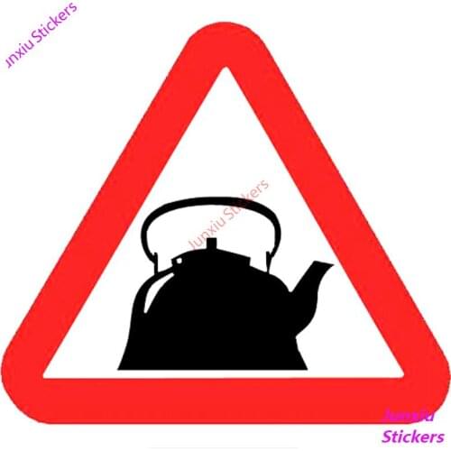 Interesting Teapot Is Driving Car Sticker Accessories Car Styling Decal Vinyl Car Window Cover Scratches PVC17cm*15cm