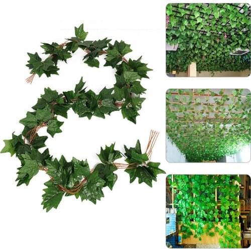 Artificial Ivy Leaf Imitation Plants Garden Artificial Cane Grape Vine Red Maple Leaf Green Plant Decoration Party Ornaments