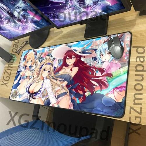XGZ anime mouse pad Sexy Girl Game Mouse Pad Black lock edge computer custom table mat speed rubber anti slip, suitable for lol