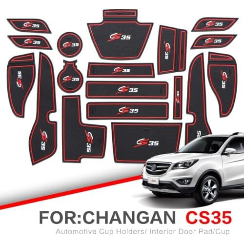 ZUNDUO Gate slot pad For CHANGAN CS35 2012-2019 Door Groove Mat Automotive interior Non-slip mats and dust mat