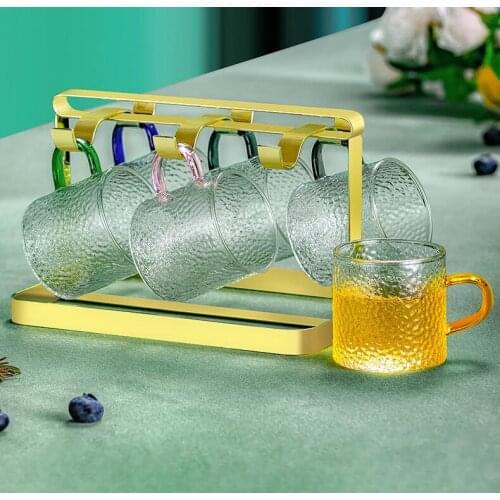Beautiful and durable light luxury glass tea set set household Japanese-style tea making small tea set