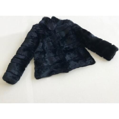 Rabbit Fur Coat Real Fur Jacket Women Clothes Winter Natural Fur wsr479