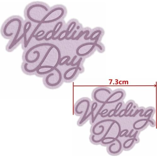 Wedding Day Metal Cutting Dies Stencils Wedding Day Phrase Die Cuts For Card Making DIY Decoration Crafts Cards