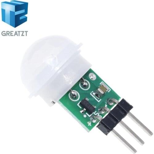 GREATZT Mini IR Pyroelectric Infrared PIR Motion Human Sensor Automatic Detector Module AM312 Sensor DC 2.7 to 12V