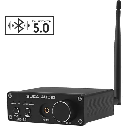 SUCA Bluetooth 5.0 Mini Audio Fiber Coaxial USB Decoder With Headphone Amplifier For DIY Home Sound Theater