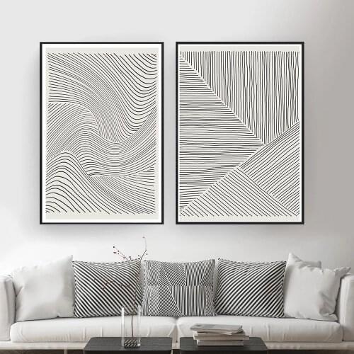 Minimalistic Line Drawing Picture Home Decor Nordic Canvas Painting Abstract Wall Art Poster and Print for Living Room No Frame