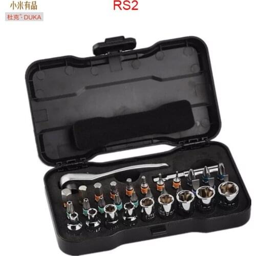 New Youpin DUKA RS2 Multi-purpose Ratchet Wrench Screwdriver S2 Magnetic Bits Tools Set DIY Household Repair Tool