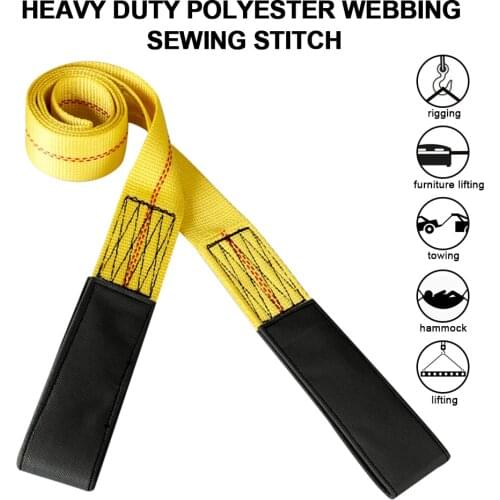 CarBole 6' x 2" Lift Sling Pull Load Belt 9000 pounds breaking force 3,000 pounds pull Industrial Car Trailer Towing Rope