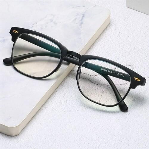 Seemfly Folding Portable TR90 Retro Reading Glasses Unisex Anti Blue Light Prescription Optical Far Eyewear Diopter +1.0 To +4.0