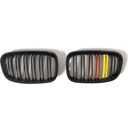 Car Front Kidney Grill Grille Twin Bar For 2012-2014 BMW F20 1 Series 1Pair