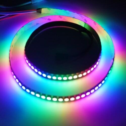 1m WS2812B 144LEDs Led Pixels Strip Black/White PCB Addressable Smart 2812 Full Color led strip light Non-waterproof/Waterproof