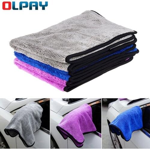 Polishing Cloths Gloves Car Cleaning Dry Microfiber Towel Super Absorbent Polisher Auto Wash Cloth Cleaner Tool Gray/Blue/Purple
