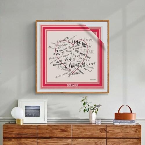 Simple Nordic I love you love romantic art poster living room decoration painting corridor mural picture canvas printing