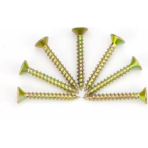 M4*16/25/30/50 Cross Sunk Head Self Tapping Screw Color Zinc Plating Philips Flat Head Screw 1packing / 1KG