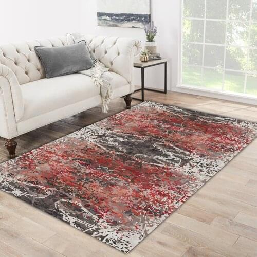 Grey red carpet wood leaf grey red patterned carpet modern carpet living room carpet free shipping soft