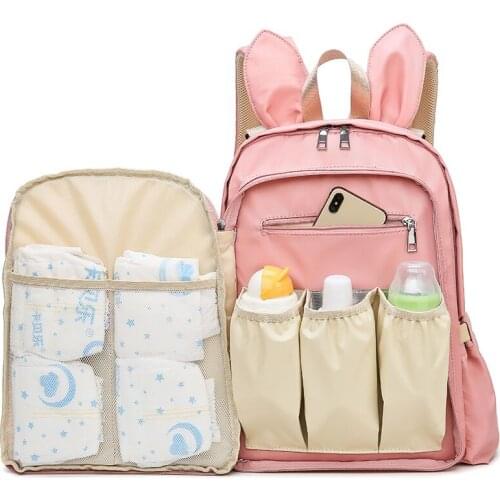 Zq Mummy Bag Large-Capacity Backpack Baby Diaper Bag Baby Mom with Baby out Backpack