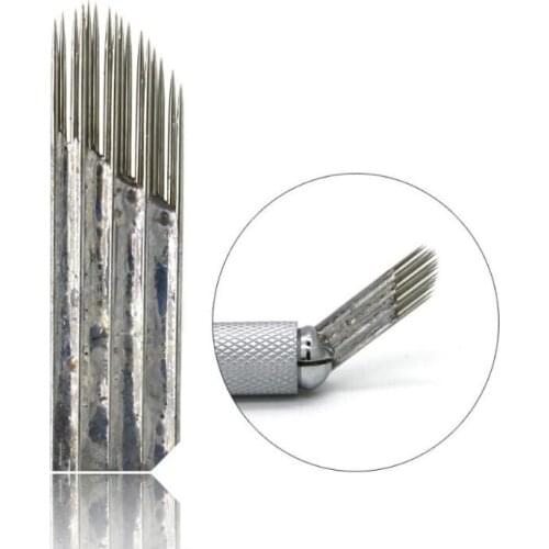 New Arriving Triangle 3 Rows 16 Pin Microblading Needles for Embroidery Pen Permanent Makeup Microblading Tattoo Pen Machine