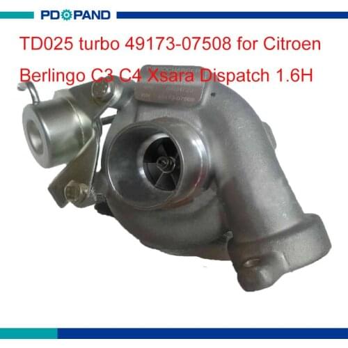 Turo charger part TD025 compressor turbine for Citroen Berlingo C3 C4 Xsara Dispatch 49173-0506 49173-07502 49173-07505