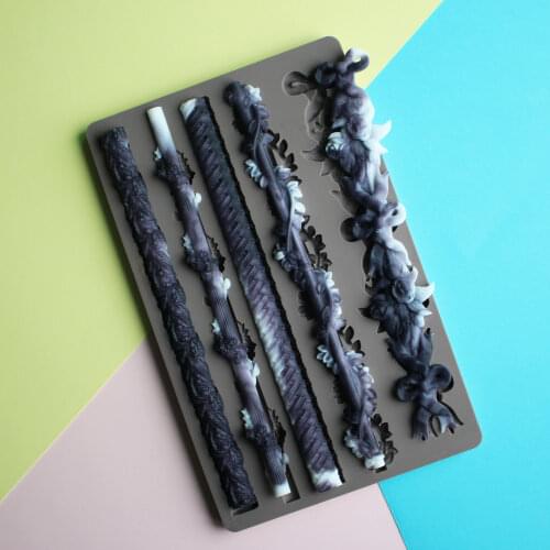 Wreath & Garland Relief Borders Silicone Fondant Mould Cake Decor Tools Chocolate Gumpaste Molds, Sugarcraft, Kitchen Gadget