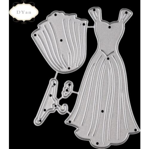 Skirt Flower Clothing Decoration Metal Steel Frames Cutting Dies DIY Scrap Booking Photo Album Embossing Paper Cards D011